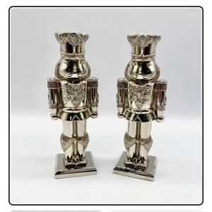 Silver Nutcracker Candlesticks